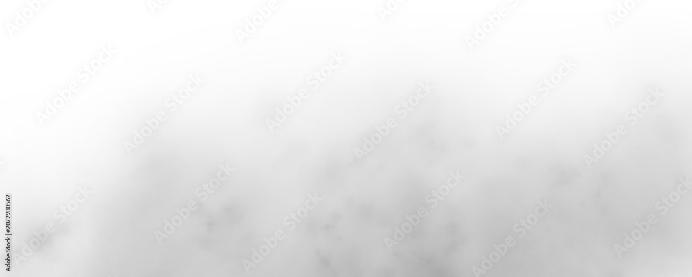 Fototapeta premium Thick gray smoke spreads in dramatic cinematic motion. Enhances dark and moody visuals. PNG effect for film and game design.