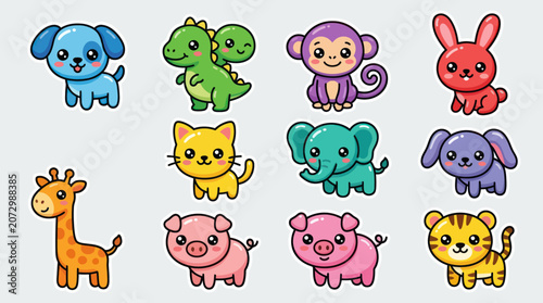 Photography Cute cartoon animals collection