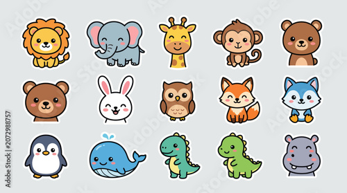Photography Cute cartoon animals collection
