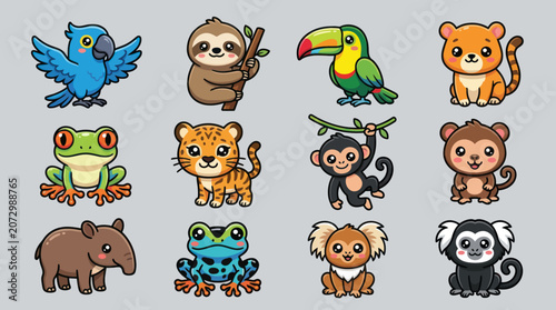 Photography Cute cartoon animals collection
