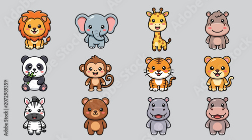 Photography Cute cartoon animals collection
