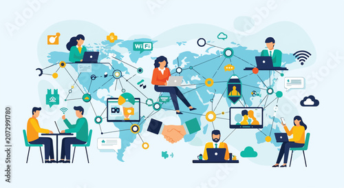 A global network illustration