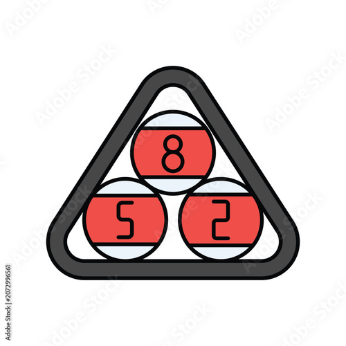 Tableau sur toile Pool Ball  icon with white background vector stock illustration