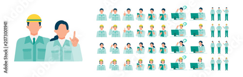 Fotografie Modern Japanese industrial site crew collaborate using smartphones and laptops t