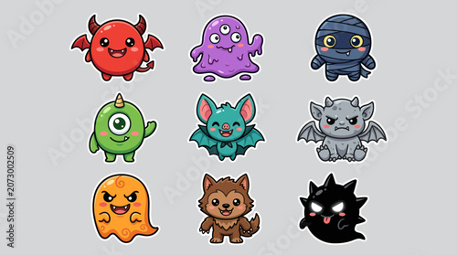 Cute cartoon monster collection