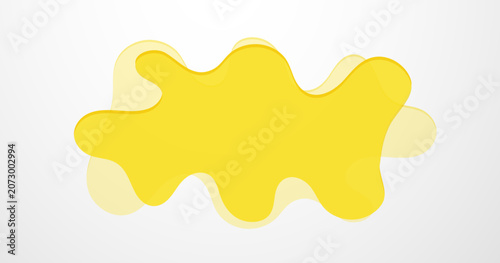 Abstract Yellow Liquid Blob Shape for Modern Banner Label and Promotional Design