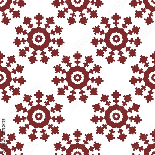 seamless geometric floral pattern