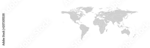 Fotografie world map long grayscale 1 06 illustration image graphic for design projects pre