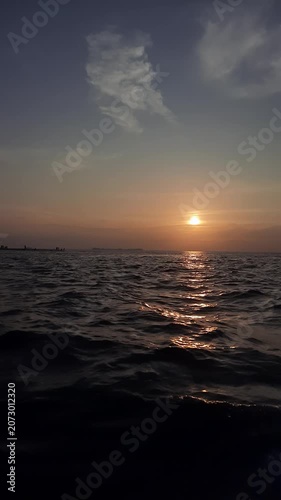 sunset over the sea