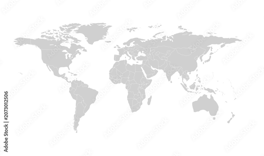 Fototapeta premium world map horizontal grayscale 2 12 illustration image graphic for design projects presentations digital media marketing visuals professional commerci