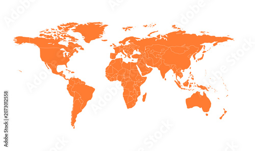 Fotografie Modern colour worldmap for horizontal 04 illustration image graphic for design p