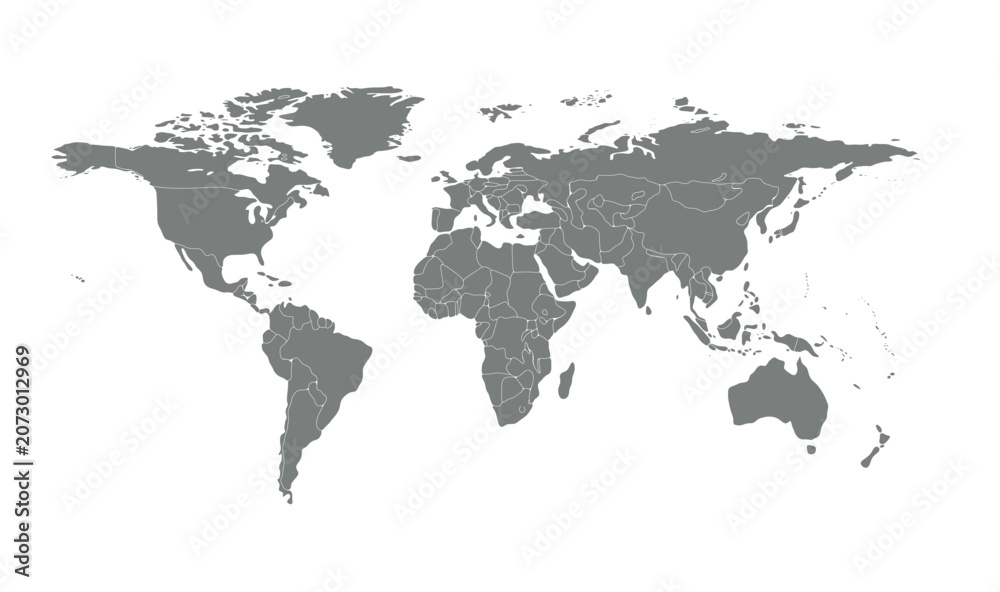 Fototapeta premium world map horizontal grayscale saturated 08 illustration image graphic for design projects presentations digital media marketing visuals professional