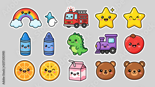 Cute kawaii objects collection