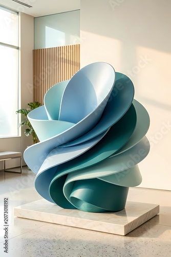 Modern abstract background with layered flowing shapes and smooth gradients, ideal for business and technology themes.