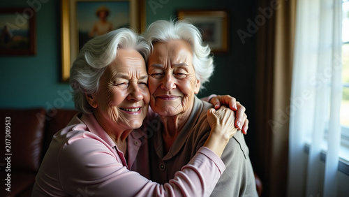 Elderly mother ar beautiful iteration modern house creative design style concept nature landscape photography art