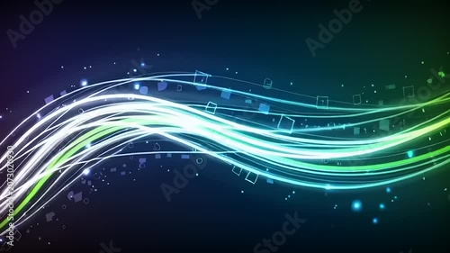 Vibrant Neon Light Trails in Motion 2.