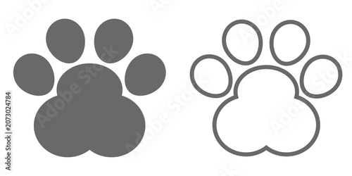 set of vector paw stamps