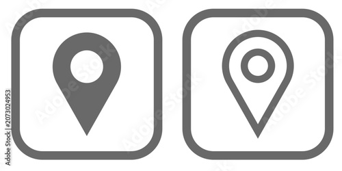 set of vector map pointer icons