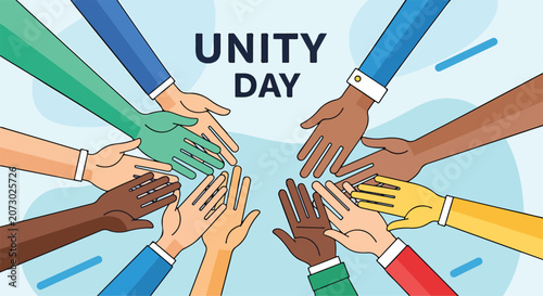 Obraz na plátně Diverse hands unite in a symbol of solidarity and harmony