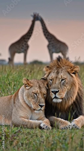 lion and lioness