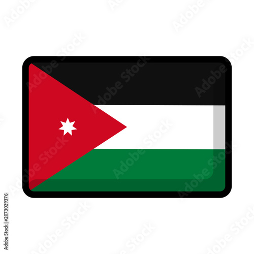Jordan flag icon vector illustration