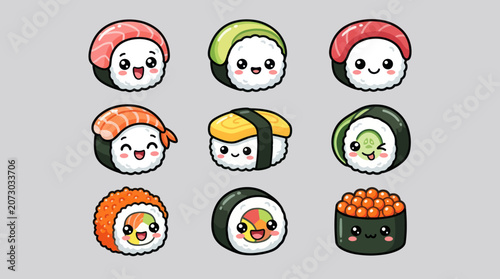 Cute sushi character collection