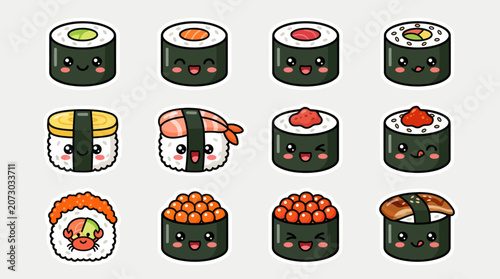 Cute sushi character collection