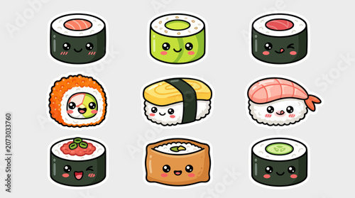 Cute sushi characters