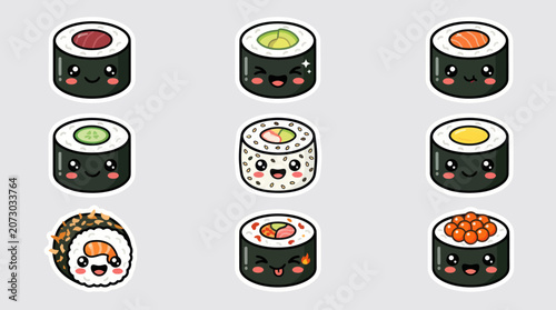 Cute sushi characters