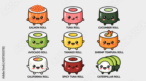 Cute sushi characters