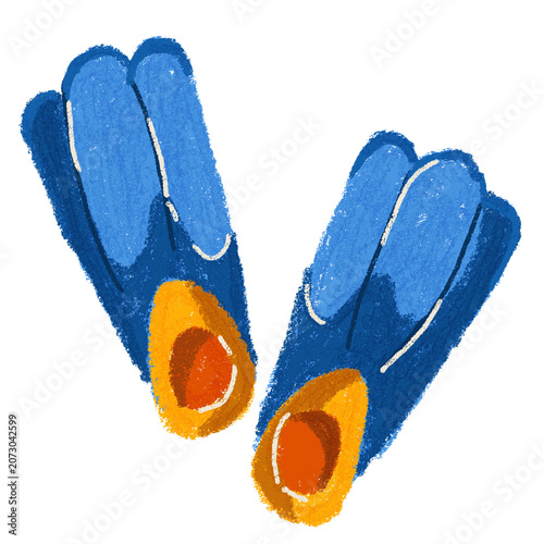 Tableau sur toile Dive Boots for scuba diving and water sports