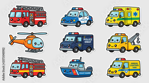 Kawaii emergency vehicle collection