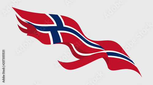 Waving national flag