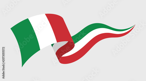Waving national flag