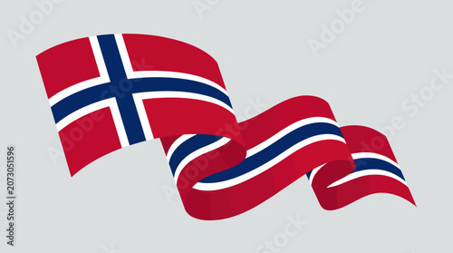 Waving national flag