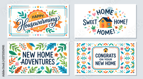 Housewarming greeting cards collection