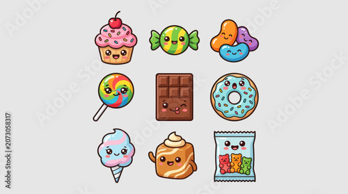 Kawaii food assortment
