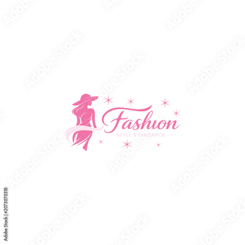 This fashion logo conveys an elegant, feminine, modern, and luxurious feel, making it perfect for clothing brands, boutiques, beauty salons, or women's fashion products.