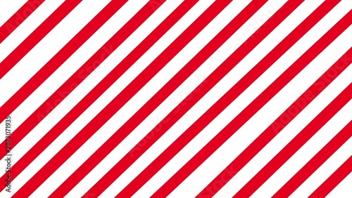 Abstract Red and White Diagonal Stripes Pattern Background for Festive Designs.
