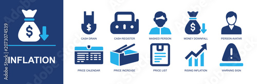 Canvastavla Inflation icon set