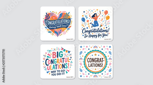 Celebratory congratulation messages
