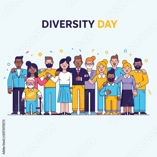 Diverse group celebrating togetherness