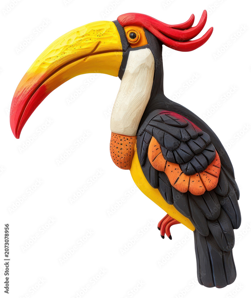 Obraz premium PNG Hornbill plasticine animal toucan beak.
