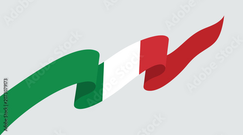 Flowing national flag banner