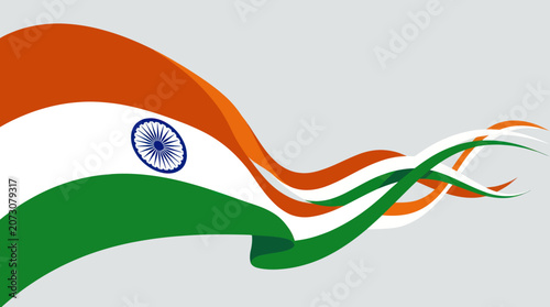 Flowing national flag emblematic design