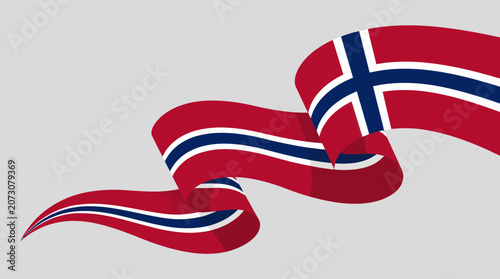 Flowing national flag ribbon