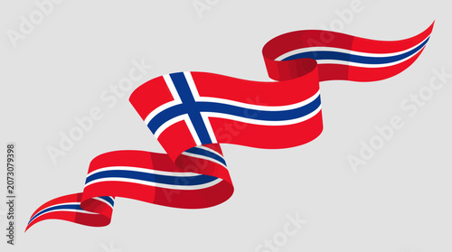 Flowing national flag ribbon