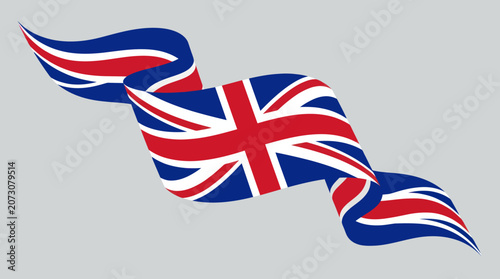 Flowing patriotic banner with national flag motif