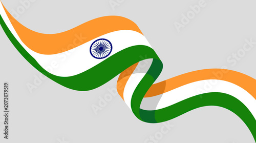 Flowing national flag with emblem