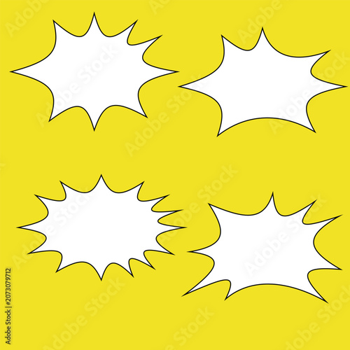 Comic speech bubble blast vector illustration element